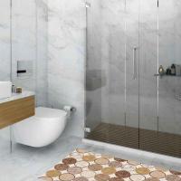 Протиковзний килимок для ванної кімнати Omak Plastik 25100 DecoBella 65*100 см гума