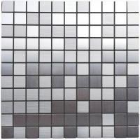 Самоклеюча алюмінієва плитка Sticker wall срібна мозаїка SW-00001167