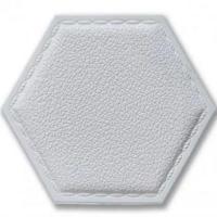 Самоклеюча 3D панель шестикутник під шкіру Sticker wall Білий 1100 SW-00000740