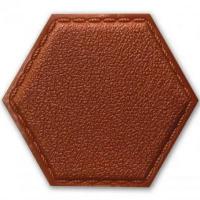 Самоклеюча 3D панель шестикутник під шкіру Sticker wall Помаранчевий 1103 SW-00000743