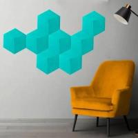 Самоклеющиеся 3D панель шестиугольник Sticker wall Голубой 1105 SW-00000745