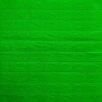 Самоклеюча 3D панель Sticker wall під цеглу Зелена 700x770x3мм SW-00000639