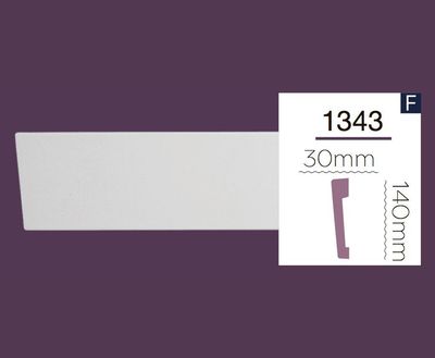 Плінтус з поліуретану Home Decor 1343 (2.44 м) Flexi