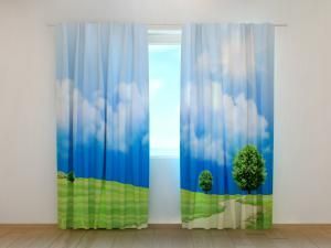 Photocurtains with mountains or forests