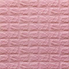 Self-adhesive 3D panel Sticker wall under brick Id 04 Pink SW-00000057