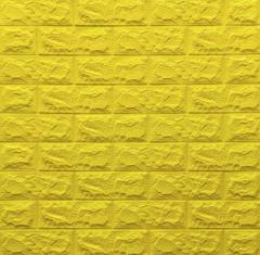 Самоклеюча 3D панель Sticker wall під цеглу Id 10 Жовтий SW-00000049