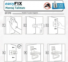 Держатель для туалетной бумаги и запаски, самоклеющийся Tekno-tel EF275-K