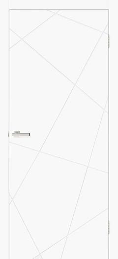 Міжкімнатні двері Оміс геометрія 03 білий silk matt