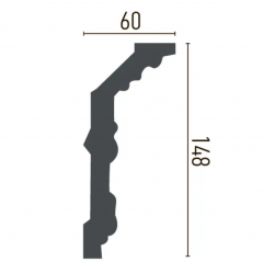 Карниз з орнаментом Gaudi Decor C 140 (2.44м) Flexi
