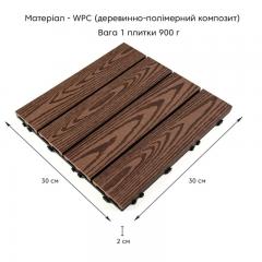 Composite tile Sticker wall WPC cedar 30*30CM*2CM (D) SW-00001705