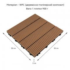 Composite tile Sticker wall WPC natural wood 30*30CM*2CM (D) SW-00001711