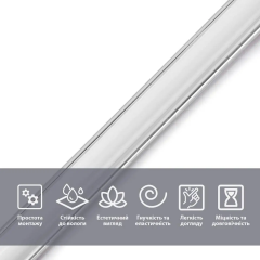 Молдинг Sticker wall 3000х20х8,5 мм Білий зі сріблом SW-00002674