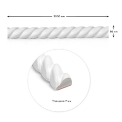 Молдинг Sticker wall 5000х10х7мм Белый SW-00002683