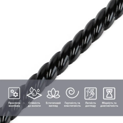 Молдинг Sticker wall 5000х10х7мм Черный SW-00002682