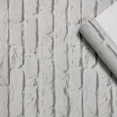 Wallpaper white brick loft vinyl Sticker wall on paper basis SW-00000843