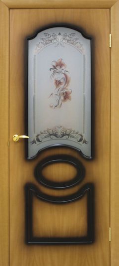 Межкомнатные двери Омис Виктория СС цветок орех миланский