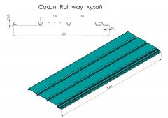 Панель графітова 300х3000 (0,900 м2) Софіт RainWay