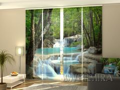 Panel curtain Thai waterfall in spring