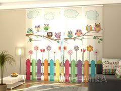 Panel curtain Funny owls