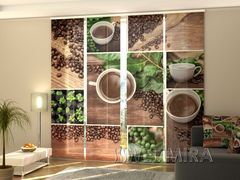 Panel curtain Green coffee