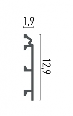 Polyurethane skirting Grand Decor HCR 509 (2.44m) Flex
