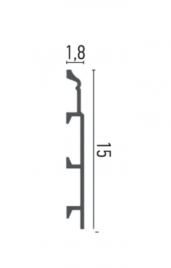 Polyurethane skirting Grand Decor HCR 510 (2.44m) Flex