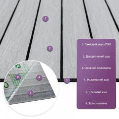 Покрытие виниловое самоклеющееся 3D рейки Sticker wall 600х600х2,8мм SW-00003243