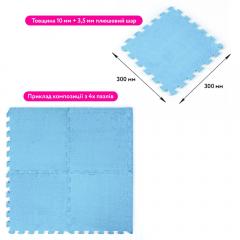 Пол-пазл плюшевый Sticker wall Голубой 30*30*1cm (D) SW-00002090