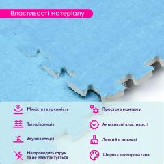 Пол-пазл плюшевый Sticker wall Голубой 30*30*1cm (D) SW-00002090