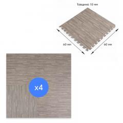Підлога пазл Sticker wall модульне підлогове покриття сіре дерево МР 9 SW-00000209