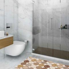 Протиковзний килимок для ванної кімнати Omak Plastik 25101 DecoBella 65*150 см гума