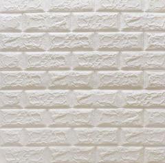 Self-adhesive 3D panel Sticker wall brick effect White matte 700x770x5mm SW-00000587