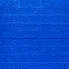 Самоклеюча 3D панель Sticker wall під цеглу Синій 700x770x5мм SW-00000154