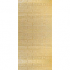 Self-adhesive 3D panel in a roll under a beige brick Sticker wall R009-3 SW-00001394