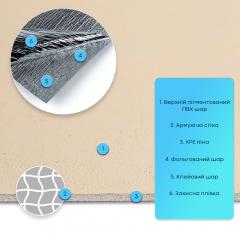 Самоклеящаяся гибкая штукатурка Sticker wall 600х600х2,5мм Бежевая SW-00002983