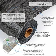 Self-adhesive vinyl floor tiles in rolls Sticker wall 3000х600х1,5mm SW-00003283
