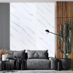 Self-adhesive vinyl tiles in a roll Sticker wall white marble with veins 3000x600x2mm SW-00001285