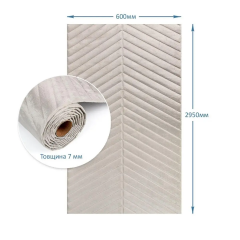 Self-adhesive soft velour panels in a roll Sticker wall Pearl white 600х2950х7mm SW-00003316