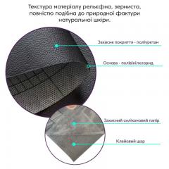 Self-adhesive eco-leather in a roll Sticker wall 1.37*1m*0.5mm BLACK (D) SW-00001358