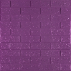 Самоклеющаяся 3D панель Sticker wall 700х770х3мм (кирпич) Фиолетовый SW-00003248