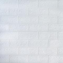 Самоклеюча 3D панель Sticker wall під білу цеглу в рулоні 20000x700x3мм SW-00001392