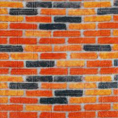 Самоклеющаяся 3D панель Sticker wall под бежево-коричневый кирпич Екатеринослав 3080х700х3мм SW-00002571