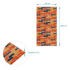 Самоклеющаяся 3D панель Sticker wall под бежево-коричневый кирпич Екатеринослав 3080х700х3мм SW-00002571