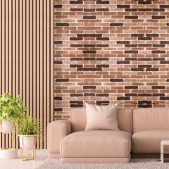 Самоклеющаяся 3D панель Sticker wall под графитовый кирпич екатеринослав 700х770х3мм SW-00001146