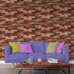 Самоклеющаяся 3D панель Sticker wall под коричневый кирпич екатеринослав 20000х700х3мм SW-00001469