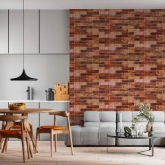 Самоклеющаяся 3D панель Sticker wall под коричневый кирпич екатеринослав 20000х700х3мм SW-00001469