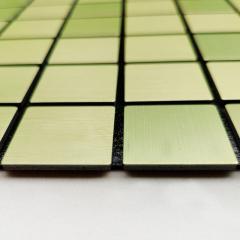 Самоклеюча алюмінієва плитка Sticker wall зелене золото SW-00001168