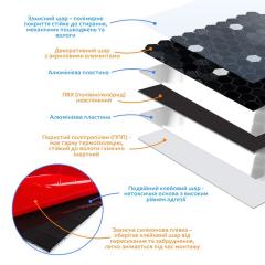 Самоклеющаяся алюминиевая плитка Sticker wall чёрная мозаика 300х300х3мм SW-00001929 (D)