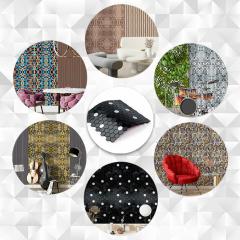 Самоклеющаяся алюминиевая плитка Sticker wall чёрная мозаика 300х300х3мм SW-00001929 (D)