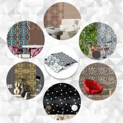 Самоклеющаяся алюминиевая плитка Sticker wall ромбы серебро 300х300х3мм SW-00001933 (D)